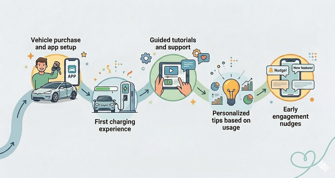 A typical onboarding journey may include