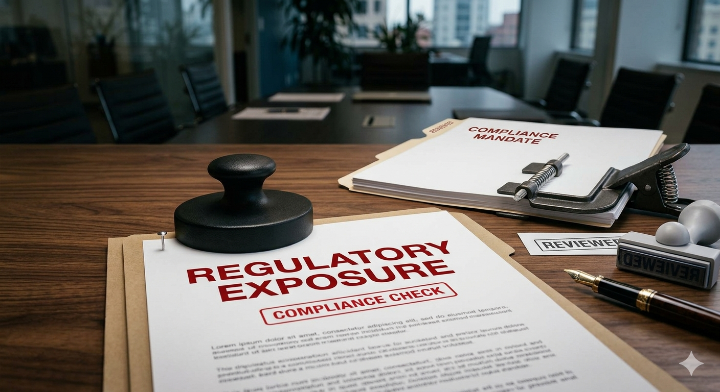 Regulatory exposure: